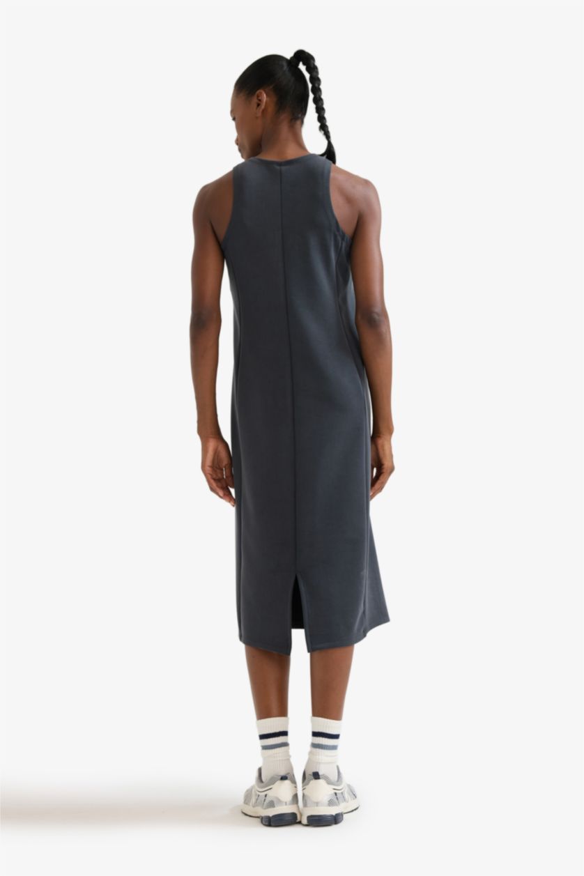Woman Anthracite DeFactoFit Modal Sleeveless Midi Dress