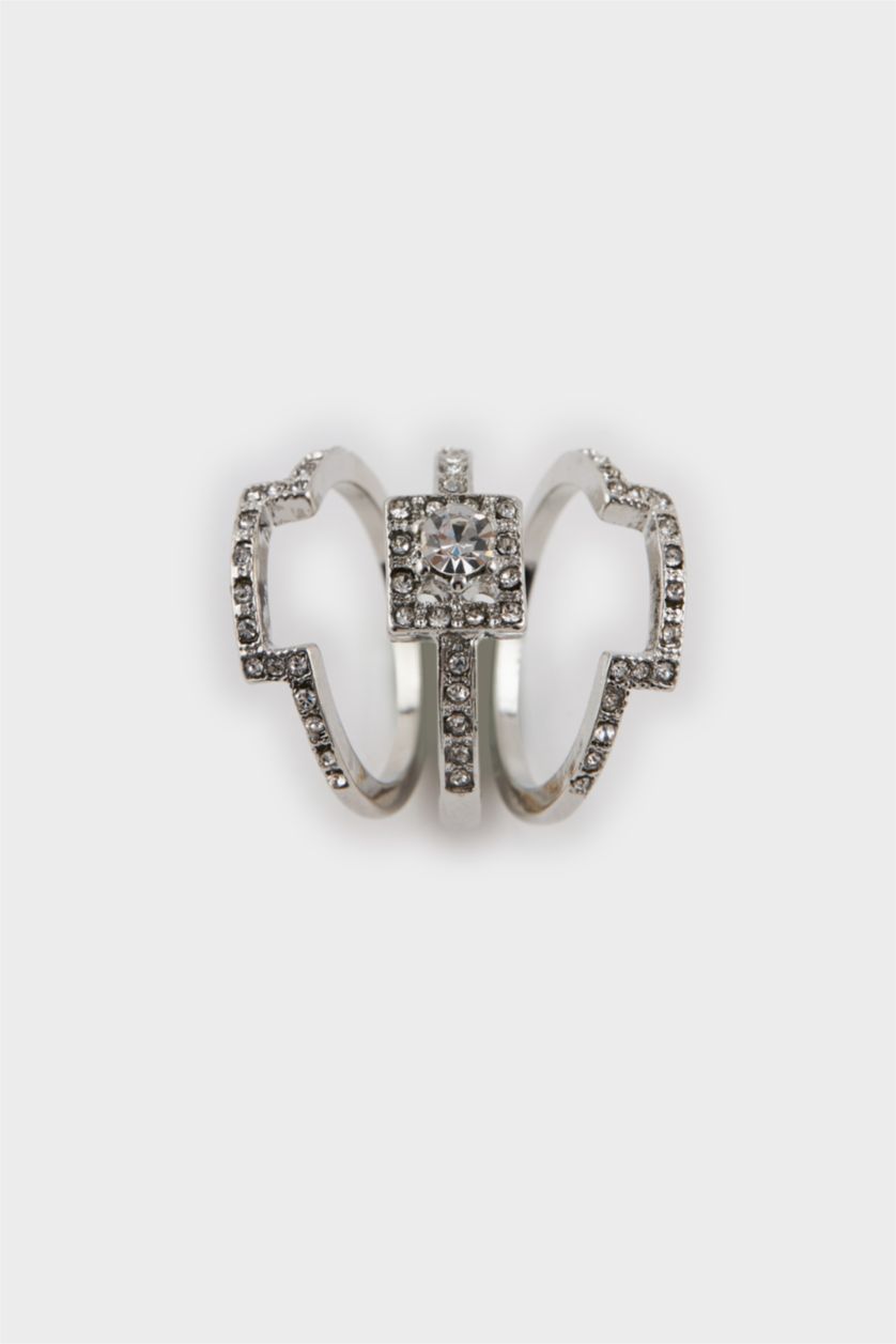 WOMAN Gümüş Woman 3 Piece Buildable Silver Rings