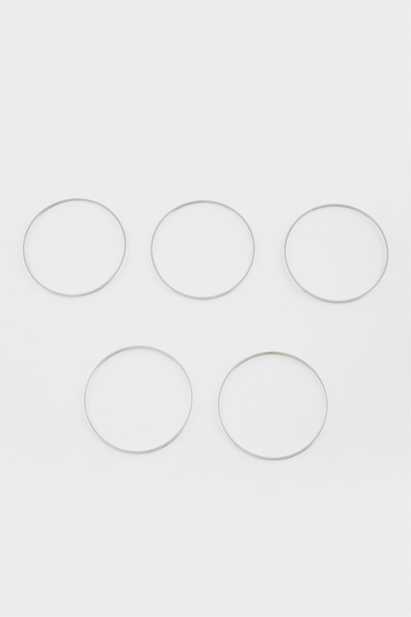 Женщины Серебряный Женский комплект из 5-ти серебряных браслетов