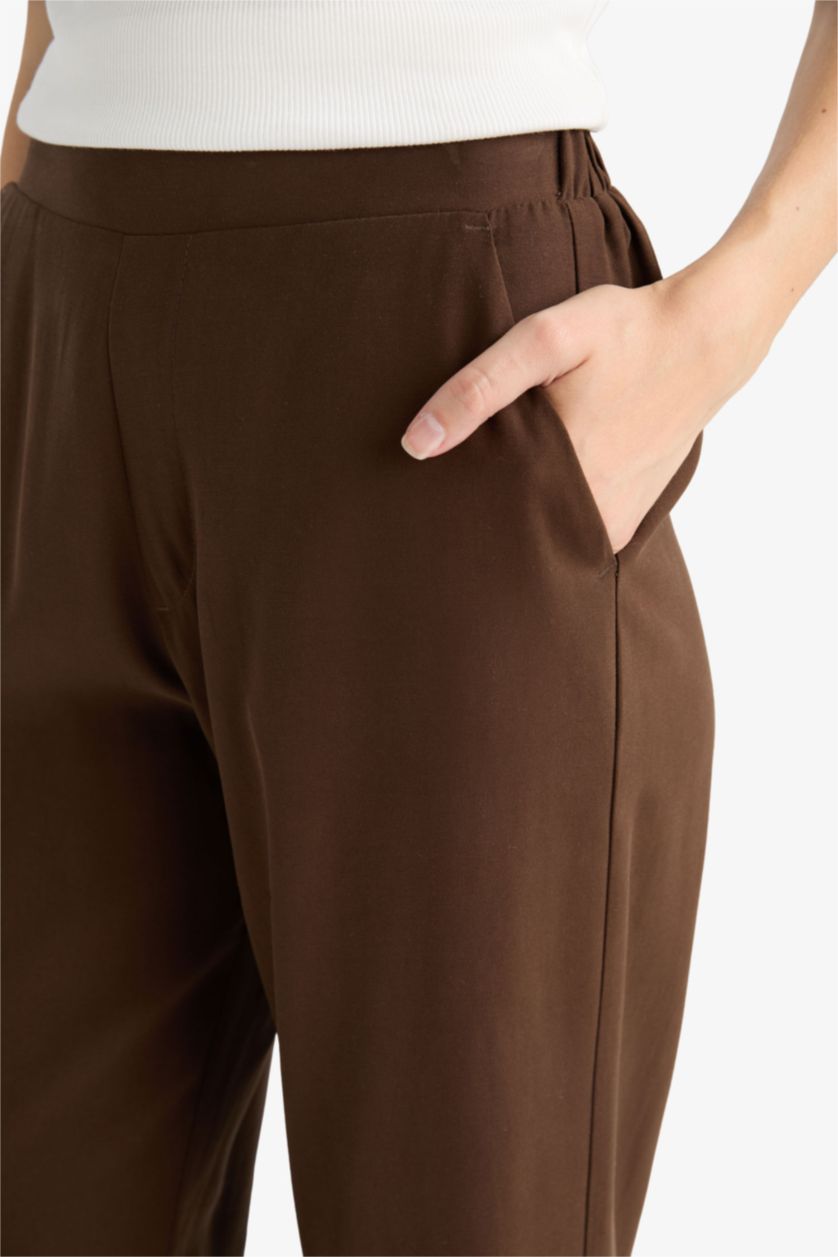 WOMAN Brown Wide Leg Trousers