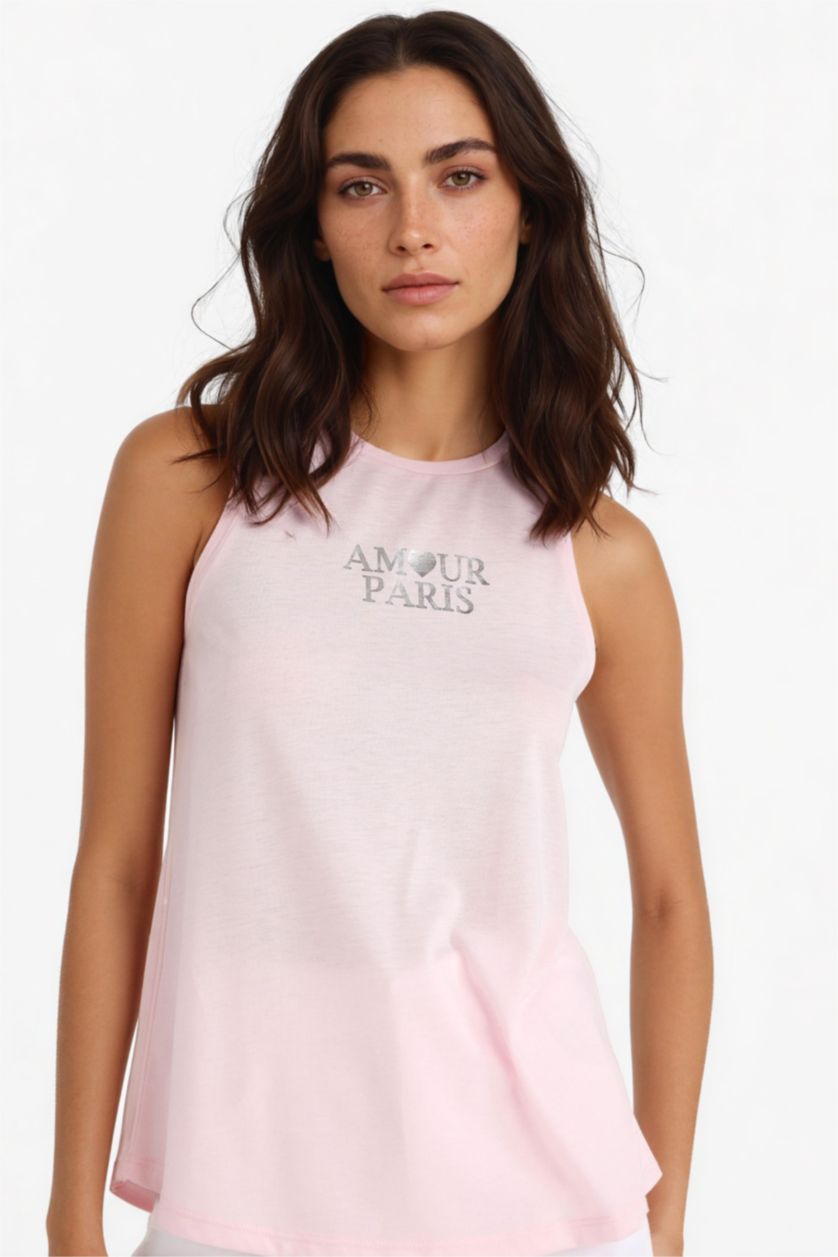 Kadın Pembe Relax Fıt Atlet