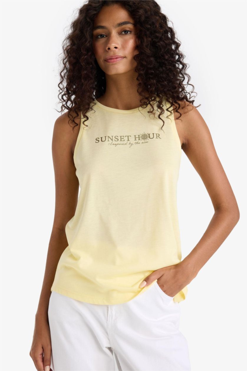 Kadın Açık Sarı Relax Fıt Atlet