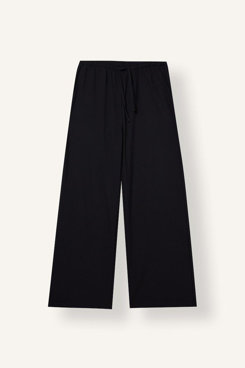 Женщины Синий Брюки Wide Leg
