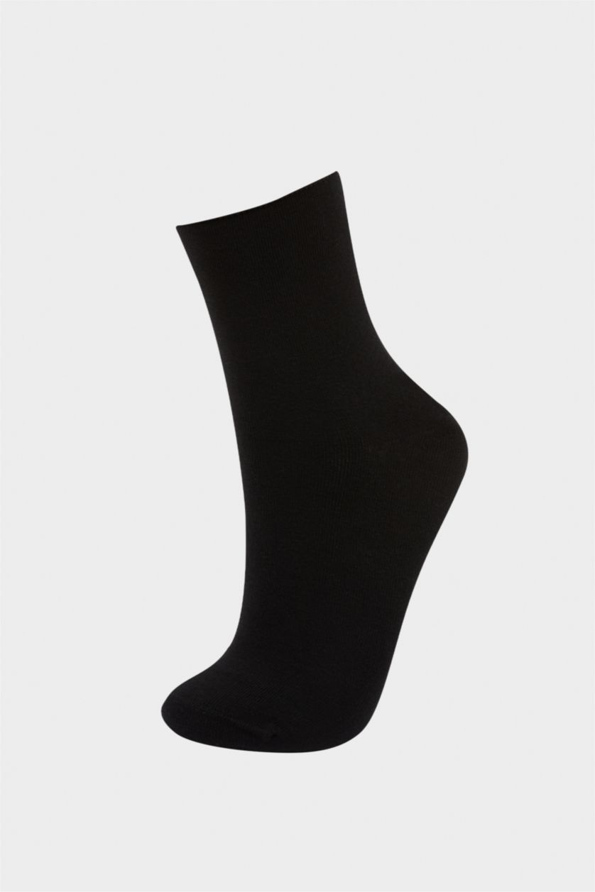 Women Black 3 piece Cotton Long sock
