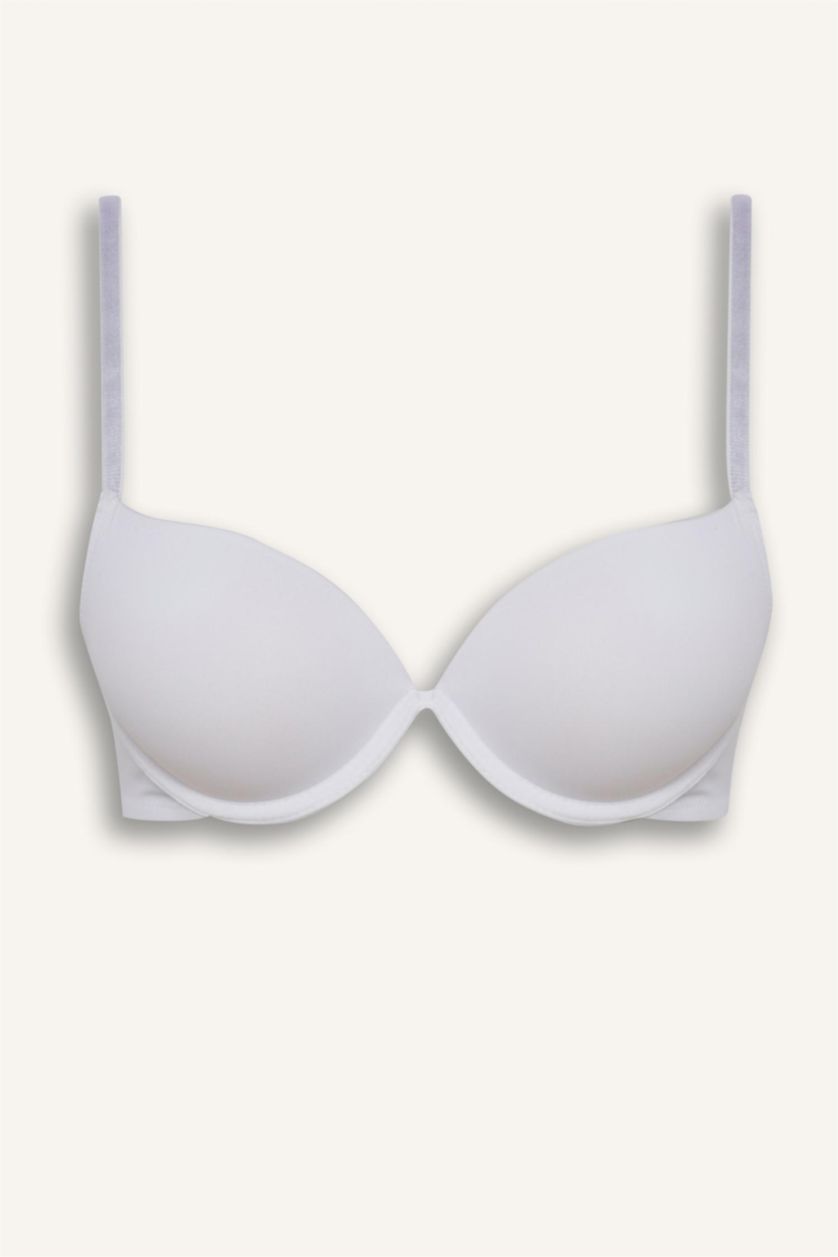 WOMAN White Fall in Love Micro Coated Full Push Up T-Shirt Bra