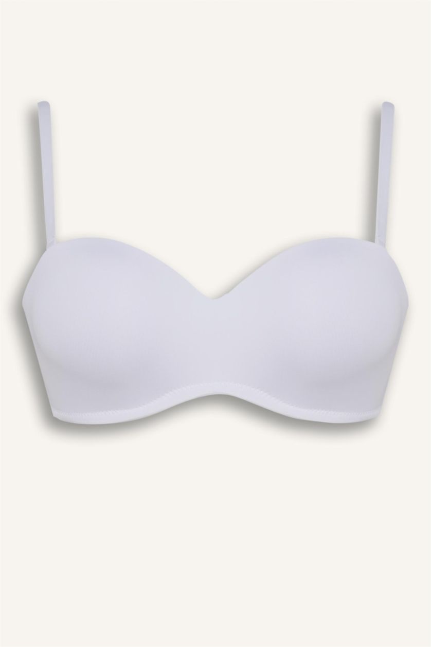 Kadın Beyaz Micro Kaplı Dolgusuz Balenli Bra-Fall in Love