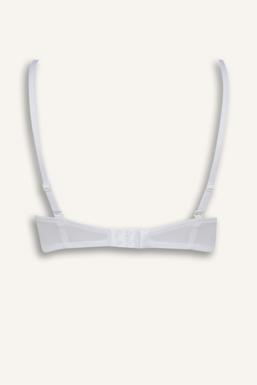 Kadın Beyaz Micro Kaplı Dolgusuz Balenli Bra-Fall in Love