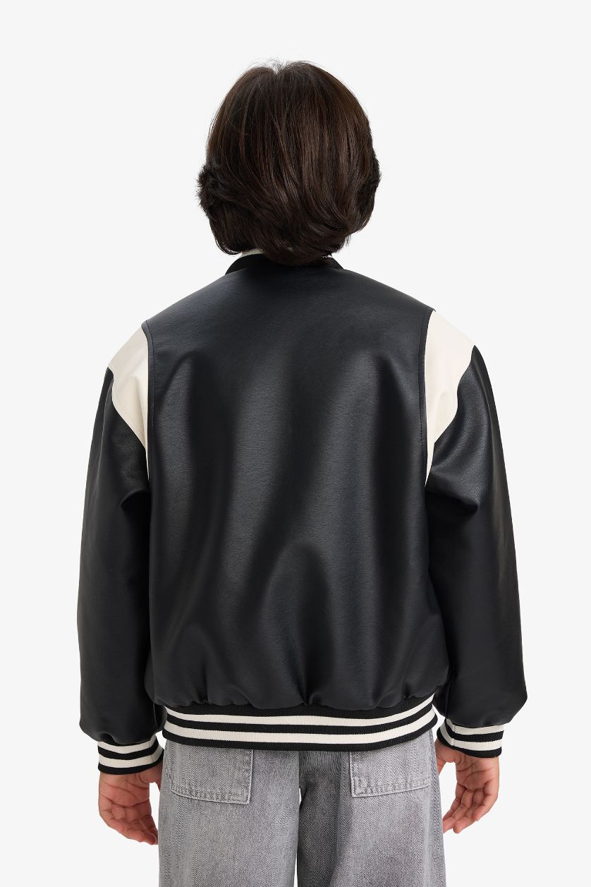 BOYS & TEENS Black Boy Waterproof Bomber Jacket