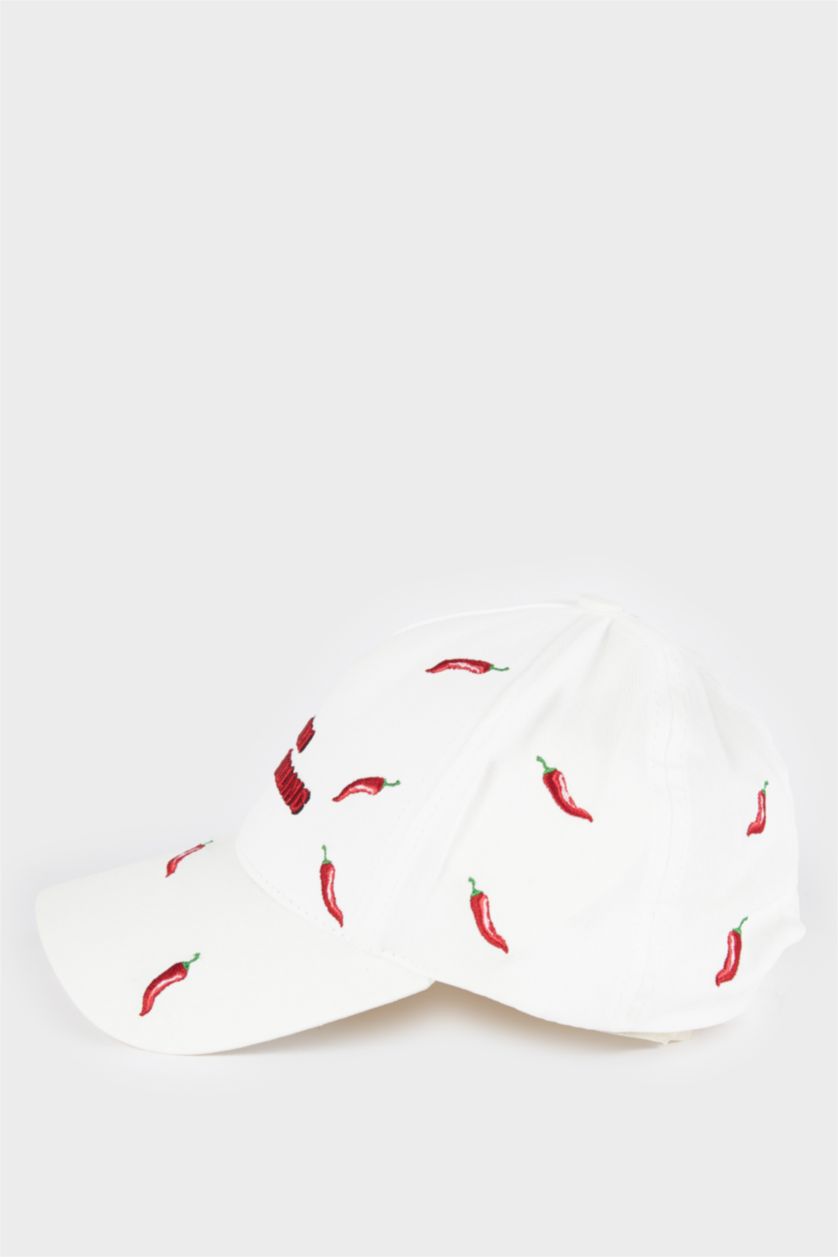 Kadın Beyaz Kadın Pamuklu Cap Şapka