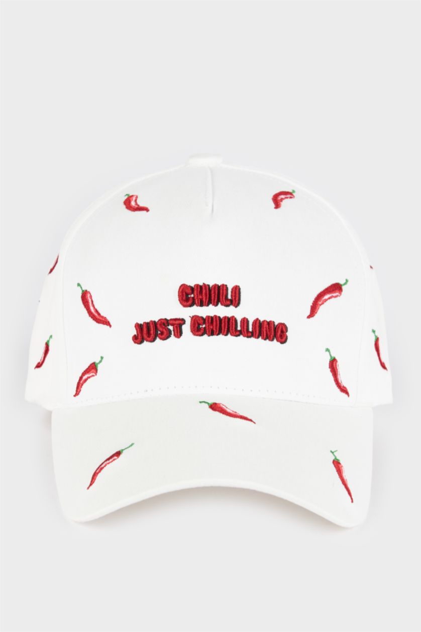 Kadın Beyaz Kadın Pamuklu Cap Şapka