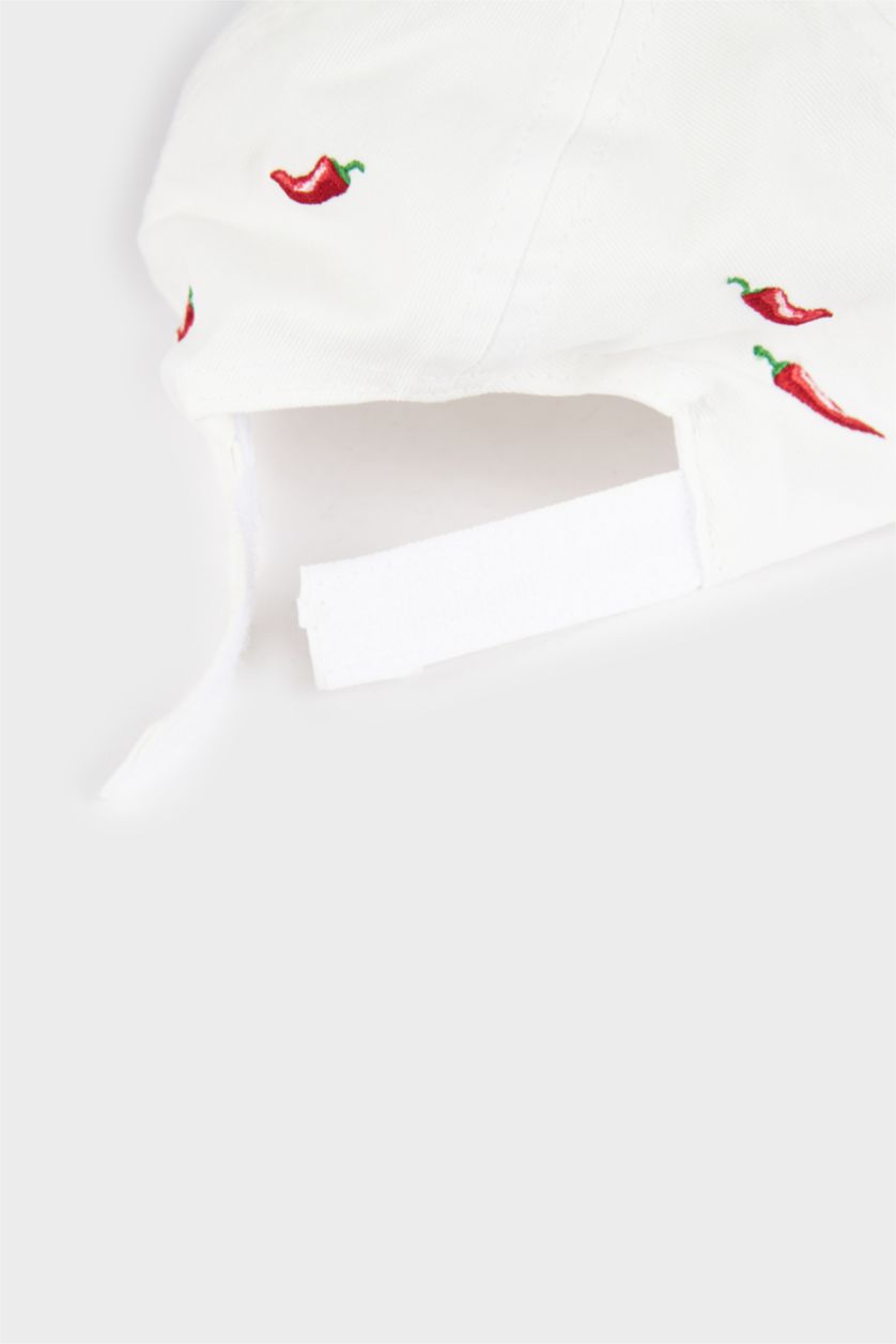 Kadın Beyaz Kadın Pamuklu Cap Şapka