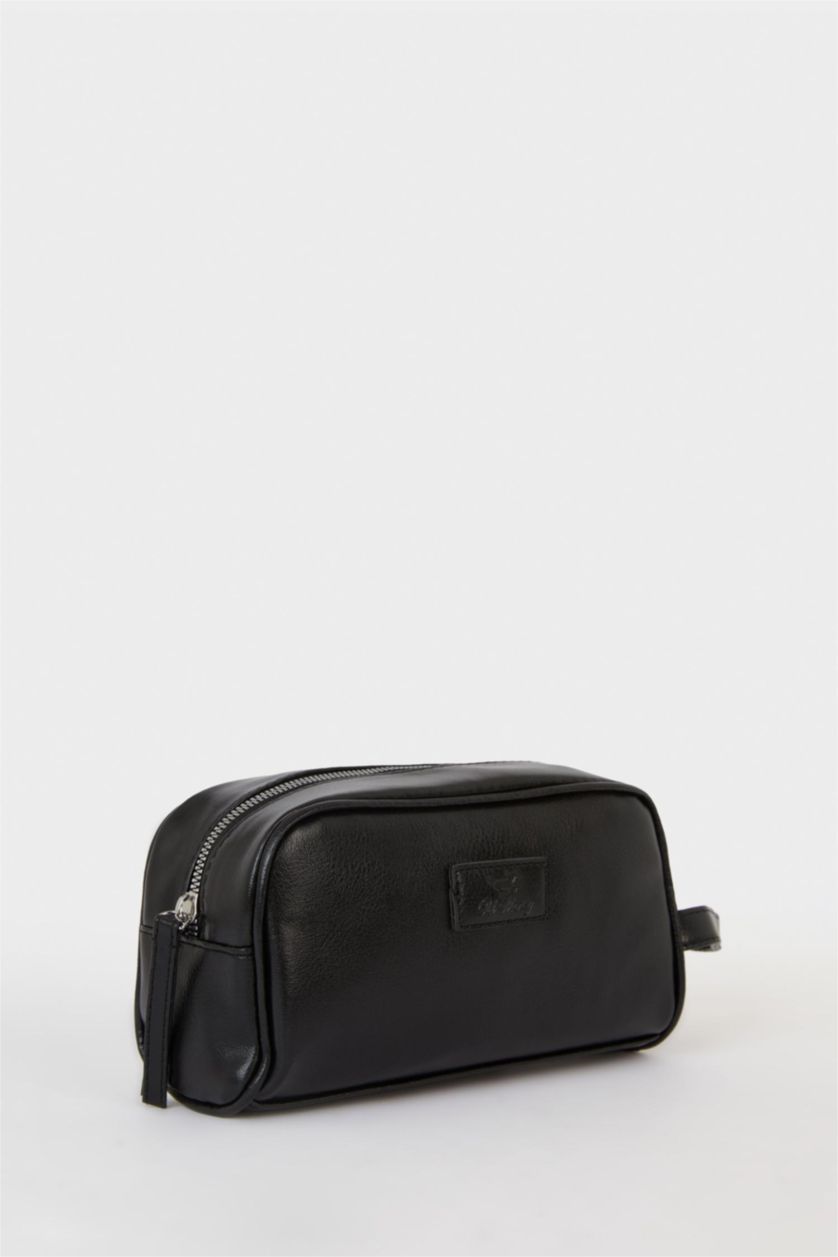 Erkek Siyah Erkek Suni Deri El Çantası