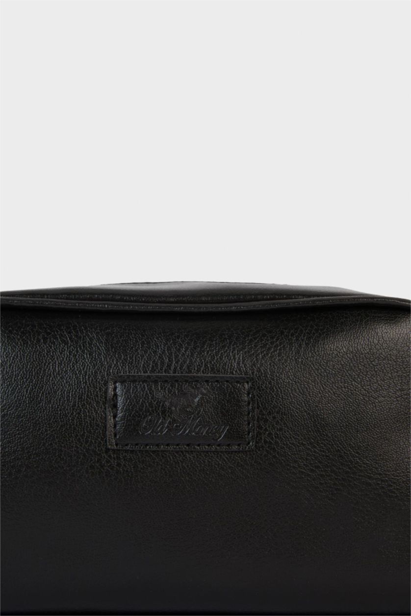 Erkek Siyah Erkek Suni Deri El Çantası