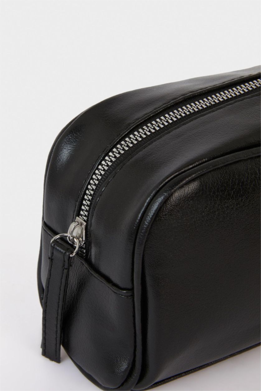 Erkek Siyah Erkek Suni Deri El Çantası