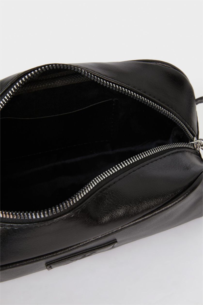 Erkek Siyah Erkek Suni Deri El Çantası