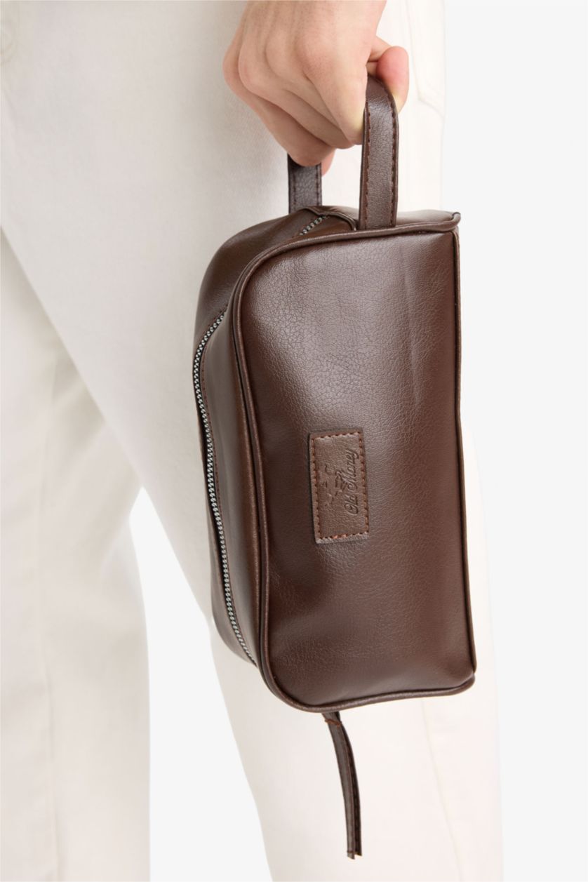 Erkek Kahve Erkek Suni Deri El Çantası