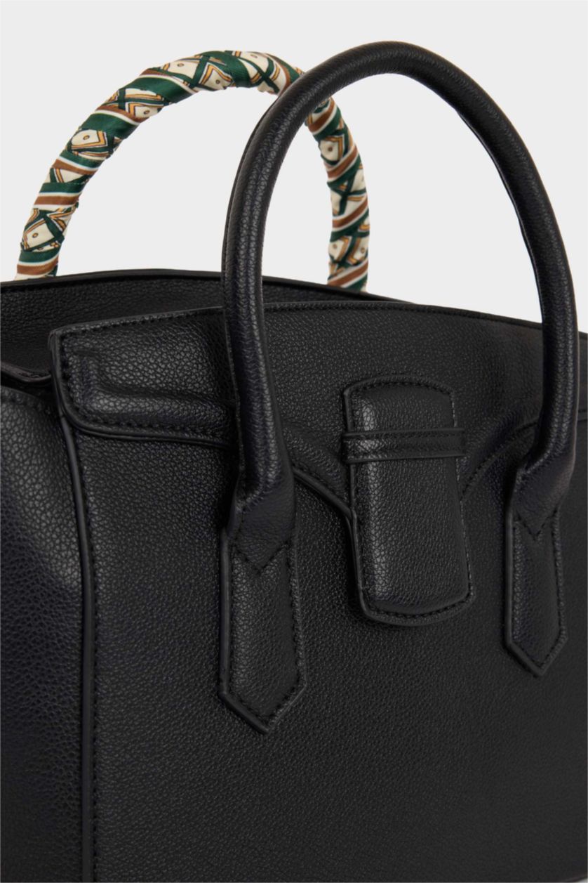 Women Black Faux Leather Coin Purse