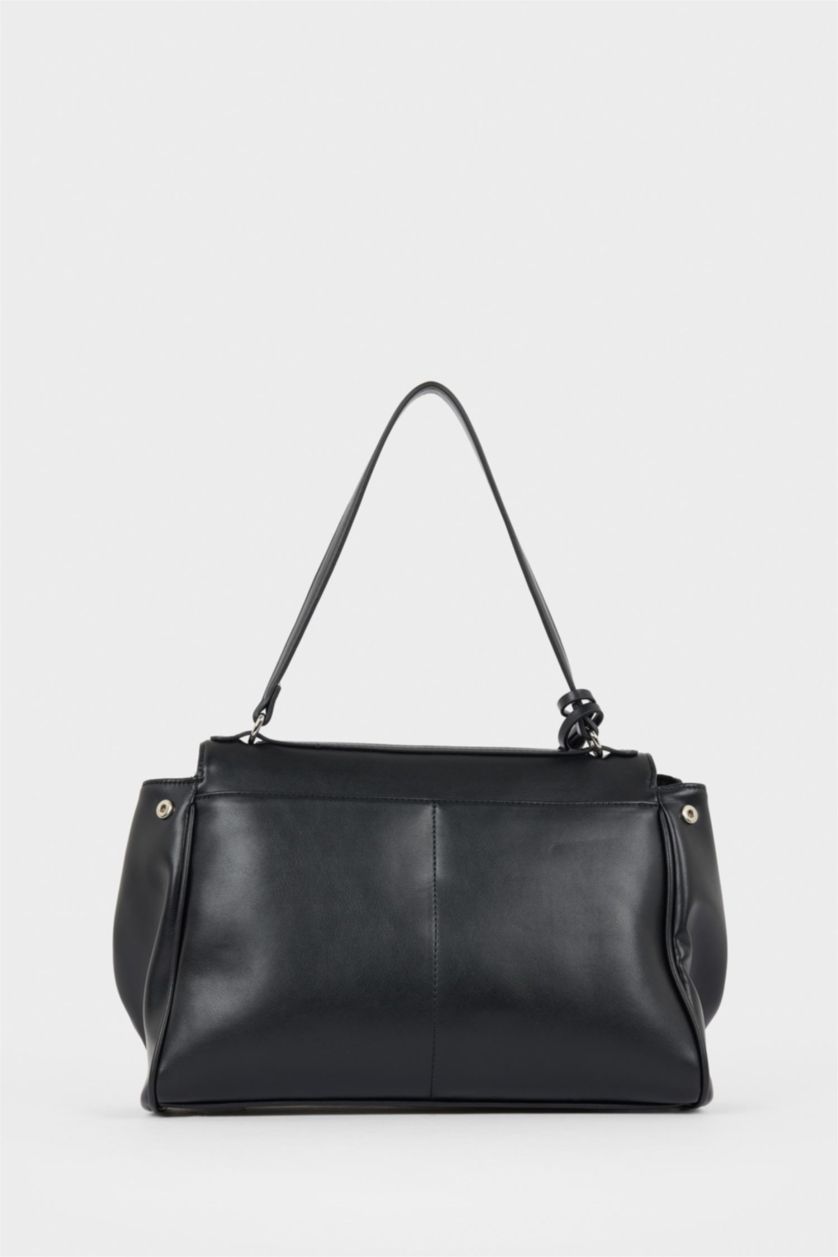 Kadın Siyah Suni Deri Çapraz Çanta