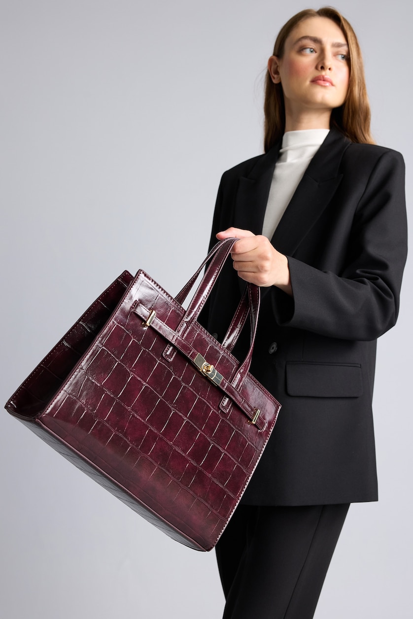 Women Bordeaux Faux Leather Crossbody Bag