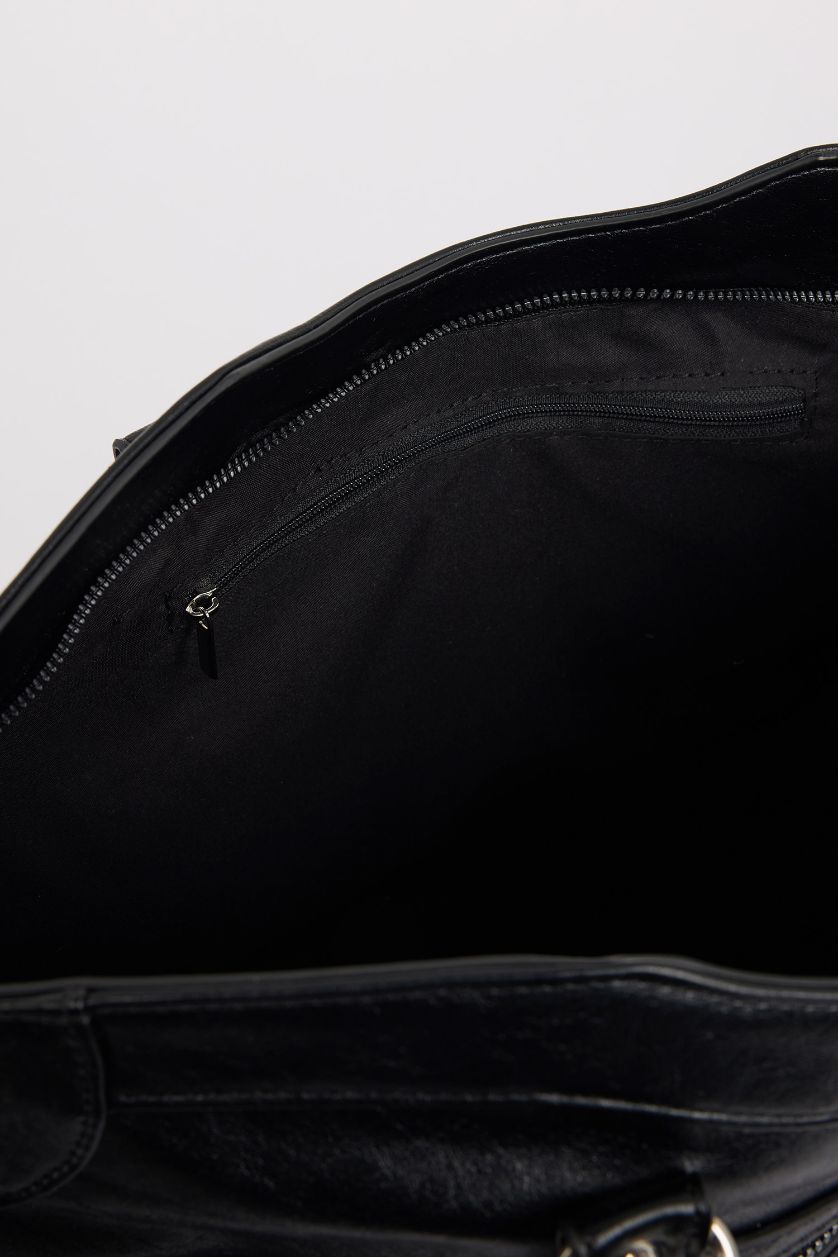 Kadın Siyah Kadın Suni Deri Omuz Çantası