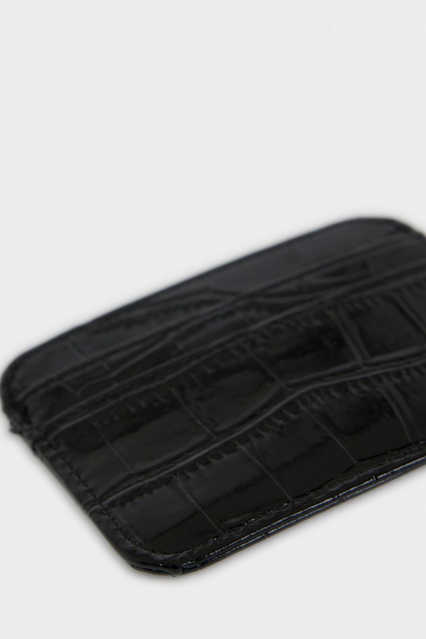 WOMAN Black Woman Faux Leather Card Holder