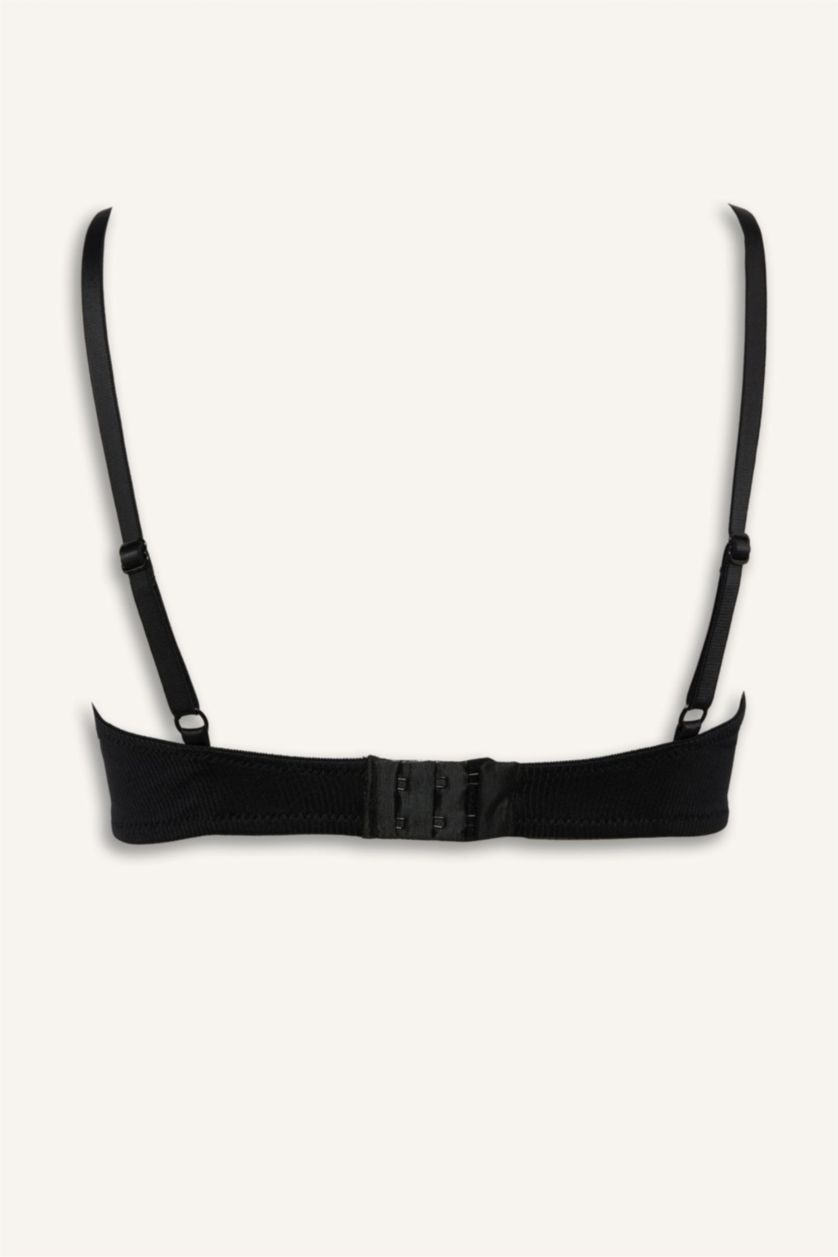 Kadın Siyah Micro Kaplı Dolgusuz Balensiz Bralet