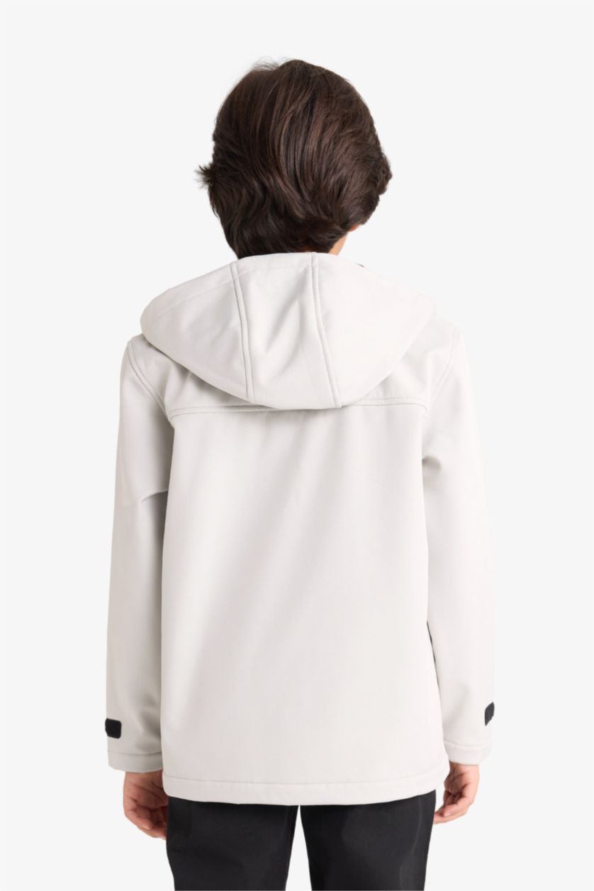 أولادي اللون الحجري جاكيت اولادي بكابيشون مبطن مقاوم للهواء