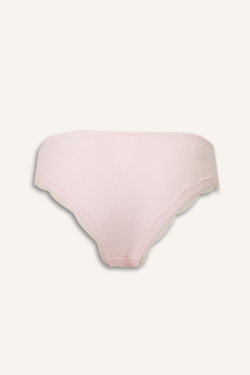 Kadın Açık Pembe Dantel Detaylı Micro Brazilian Külot