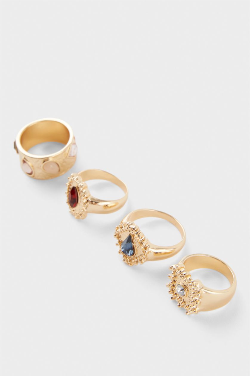 Әйелдерге Алтын Әйелдерге 4 сақина