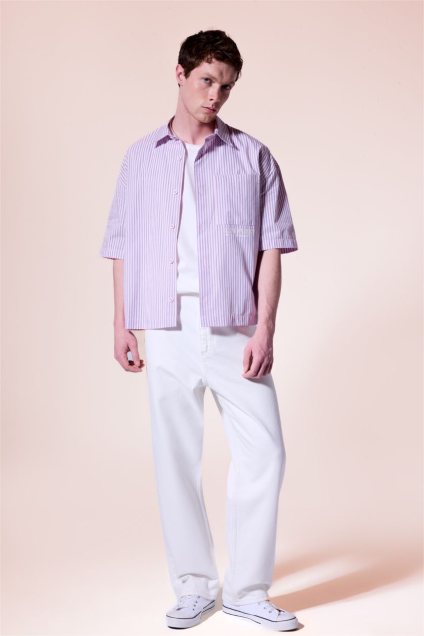 MAN Sand Baggy Fit Trousers