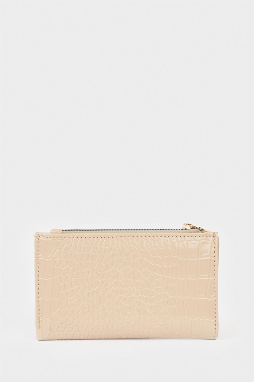 نساء بيج غامق محفظة نسائي جلد صناعي