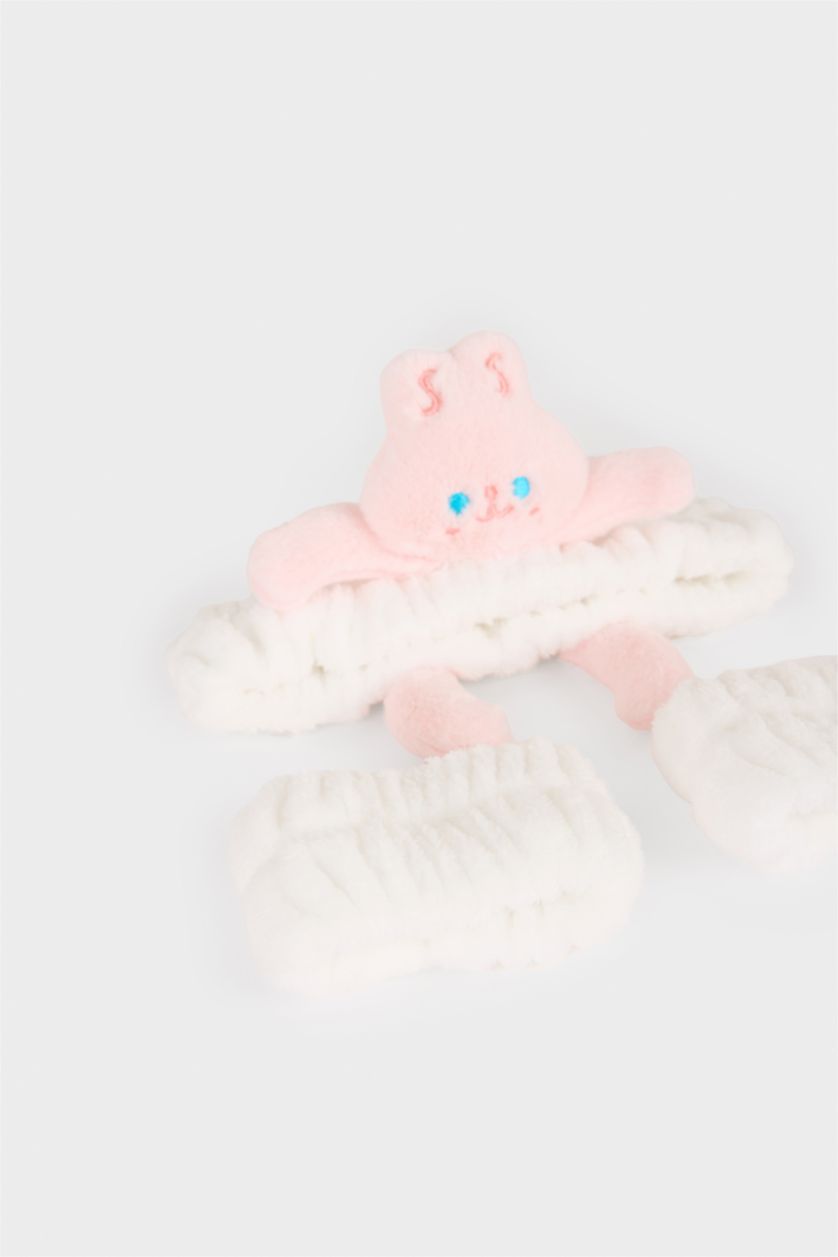 Kadın Karma Kadın 2'li Saç Bandı ve Havlu Bileklik Makyaj ve Cilt Bakımı Uygulama Seti