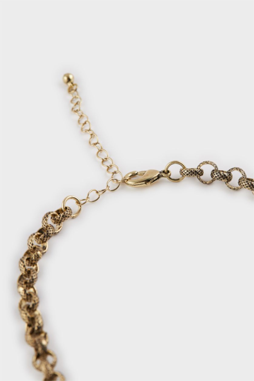 Kadın Altın Kadın Charmlı Gold Kolye