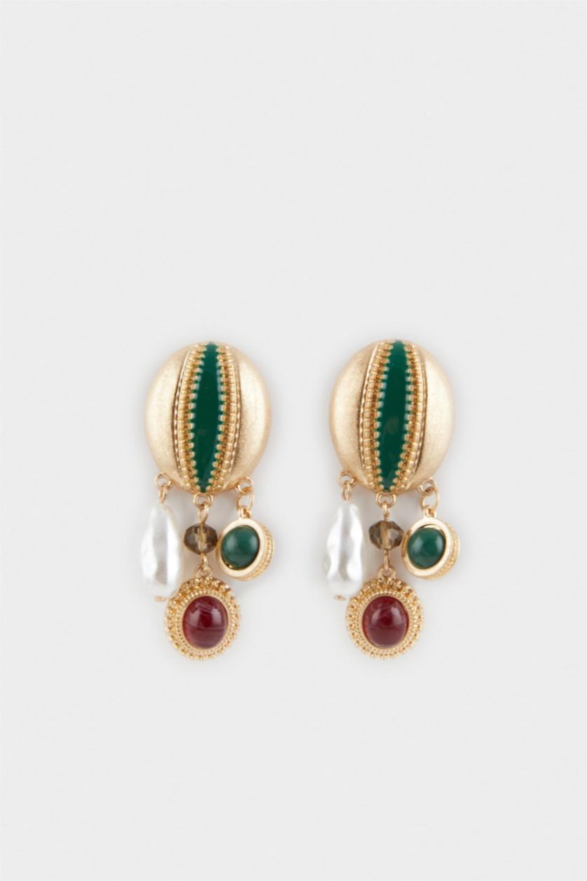 WOMAN MIXED Woman Stone Gold Earrings