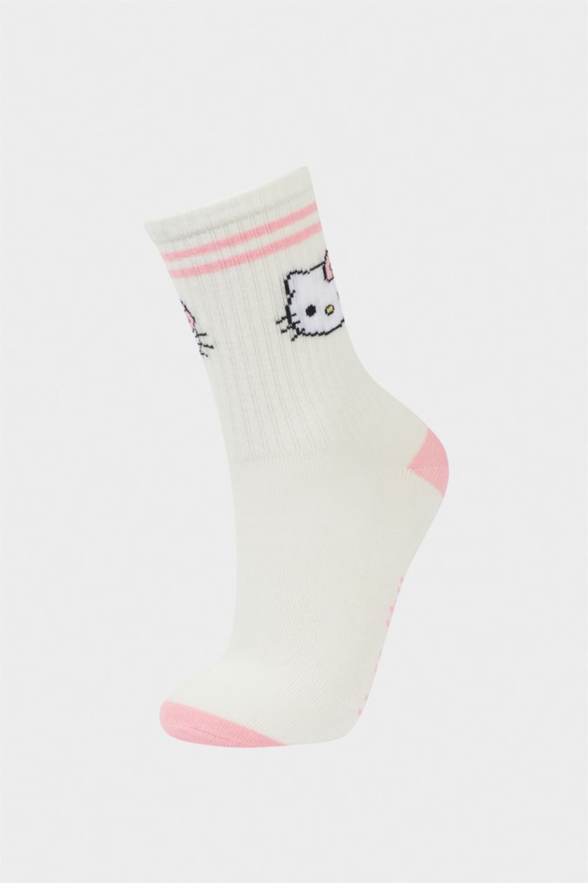 Kız Çocuk - Genç Kız Karma Hello Kitty 3'lü Pamuklu Uzun Çorap Kız Çocuk