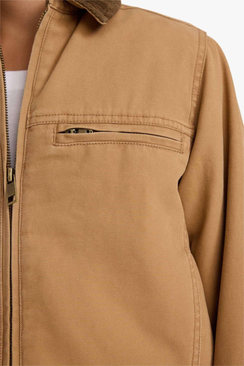 Мальчики и подростки Верблюжья шерсть Куртка стандартного кроя из габардина для мальчиков