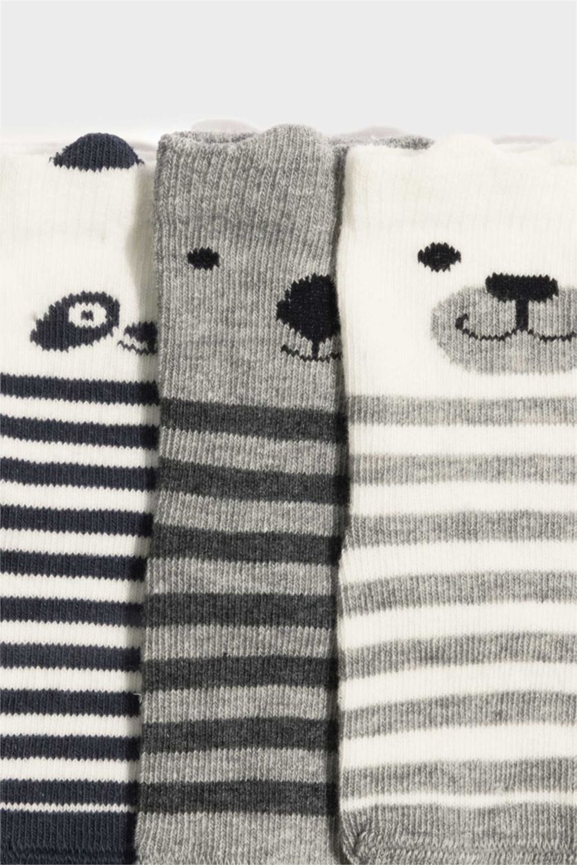 BÉBÉ GARÇON Karma Lot de 3 Chaussettes longues en coton antidérapantes pour bébé garçon