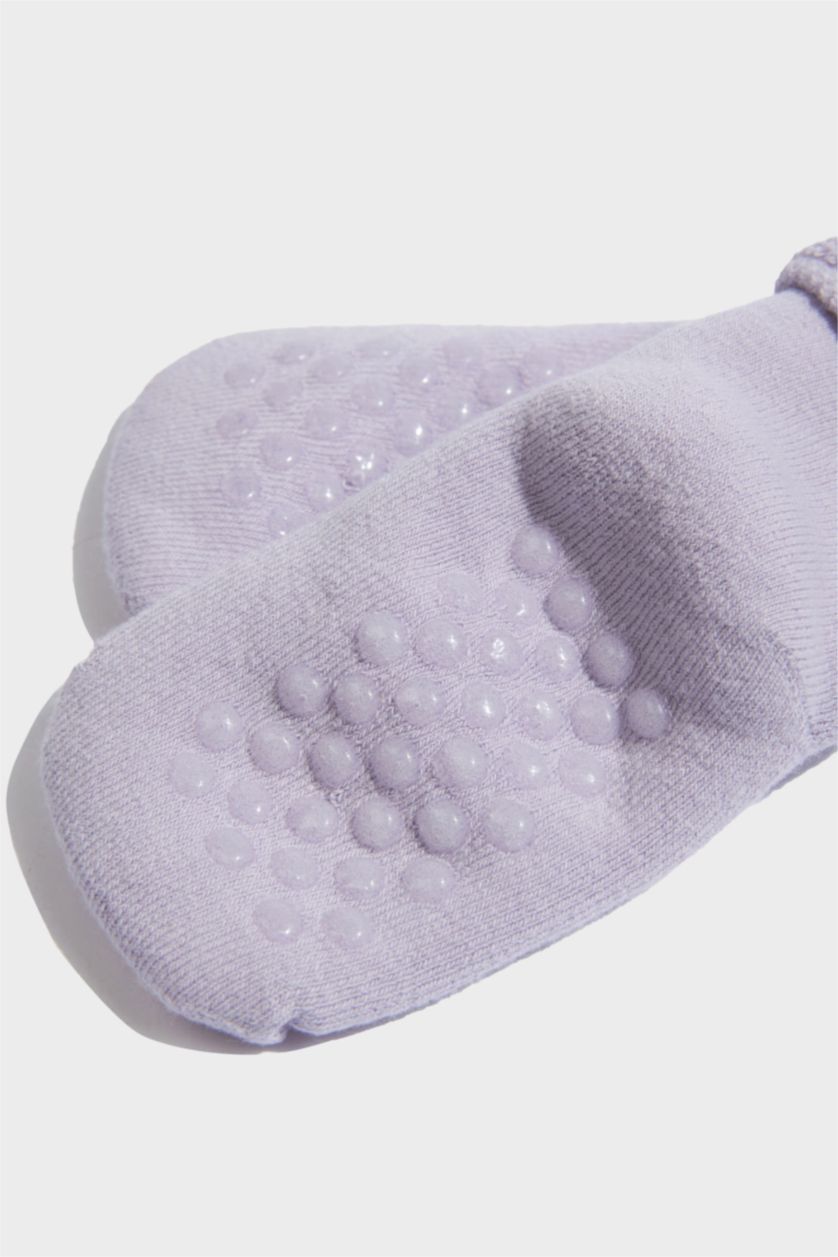 Kız Bebek Karma Kaydırmaz Taban 3'lü Pamuklu Uzun Çorap Kız Bebek