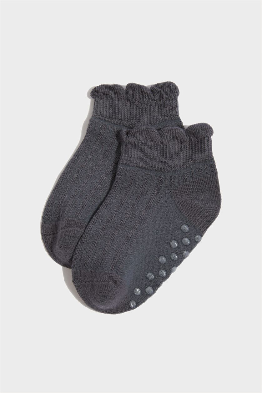 Kız Bebek Karma Kaydırmaz Taban 5'li Pamuklu Patik Çorap Kız Bebek