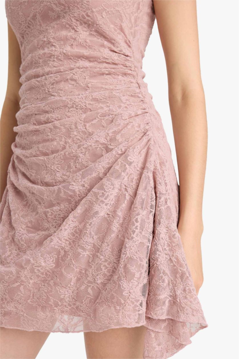 WOMAN Rose Lace Mini Dress