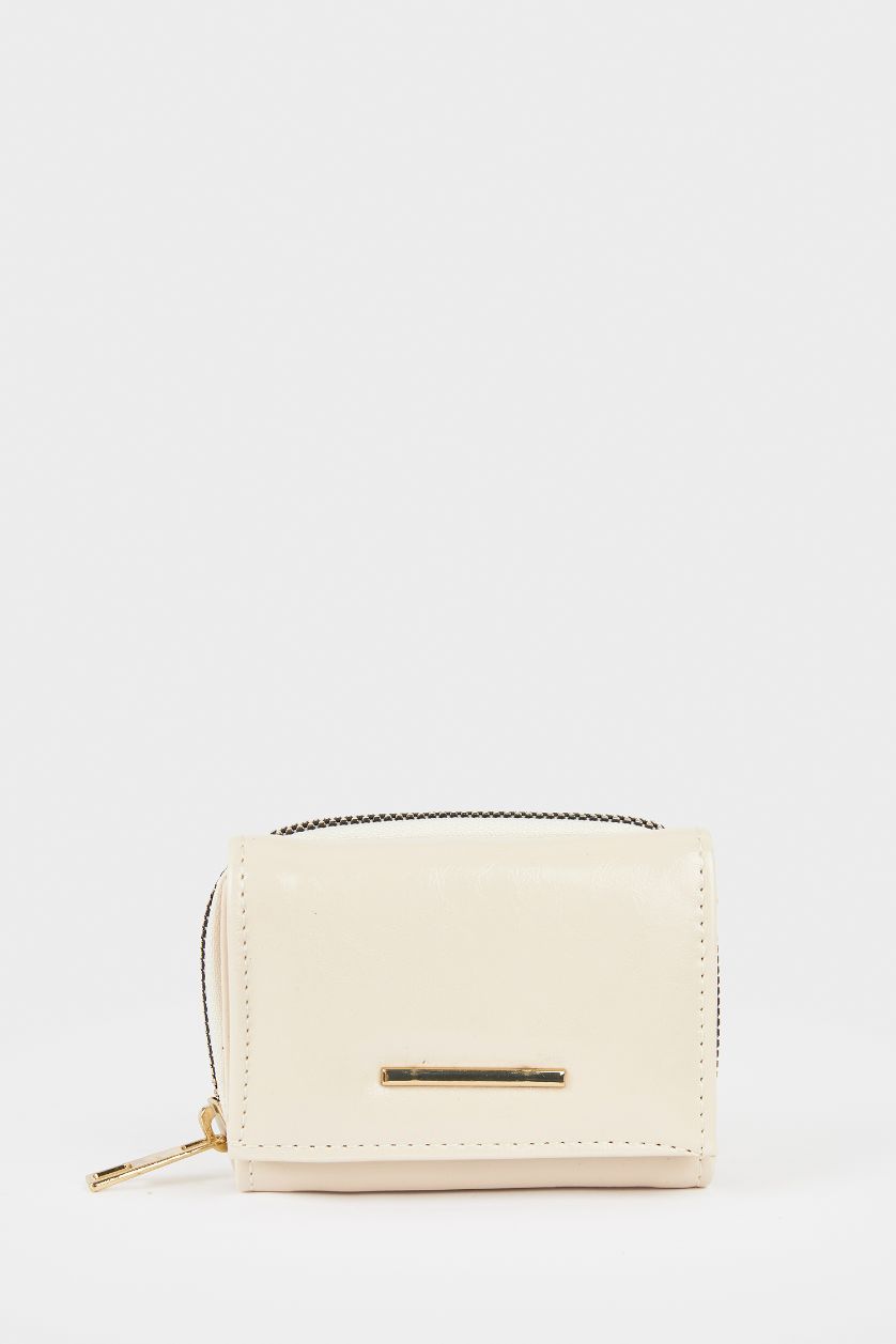 نساء بيج غامق محفظة نسائي جلد صناعي