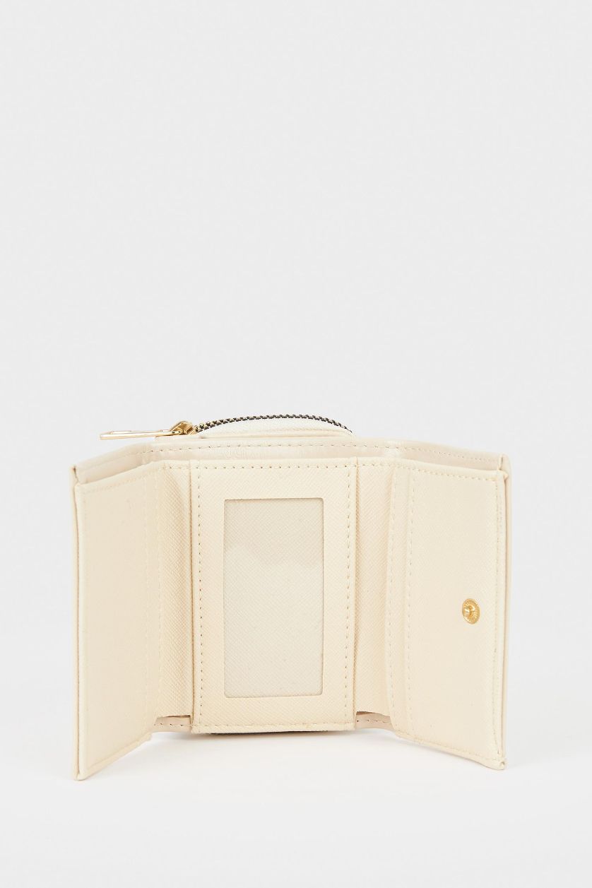 نساء بيج غامق محفظة نسائي جلد صناعي