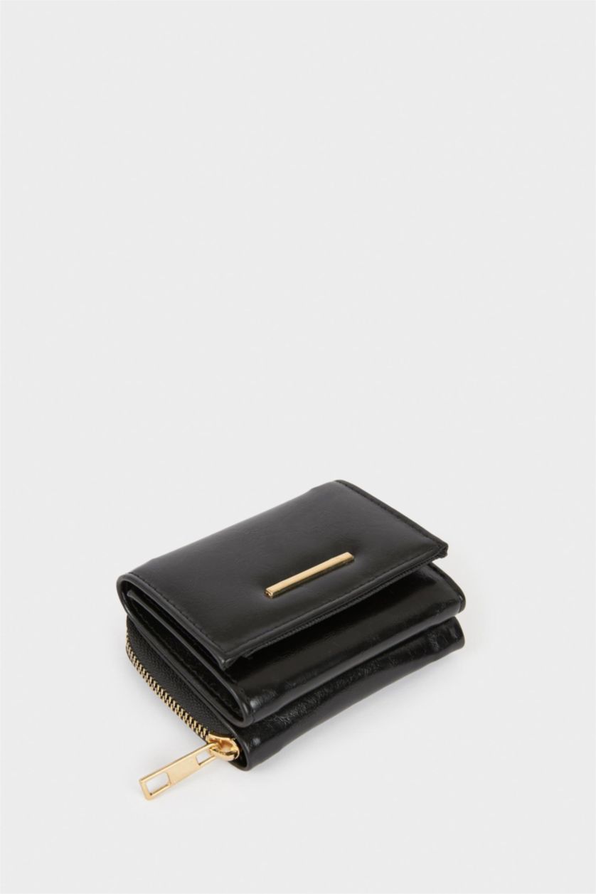 نساء أسود محفظة نسائي جلد صناعي