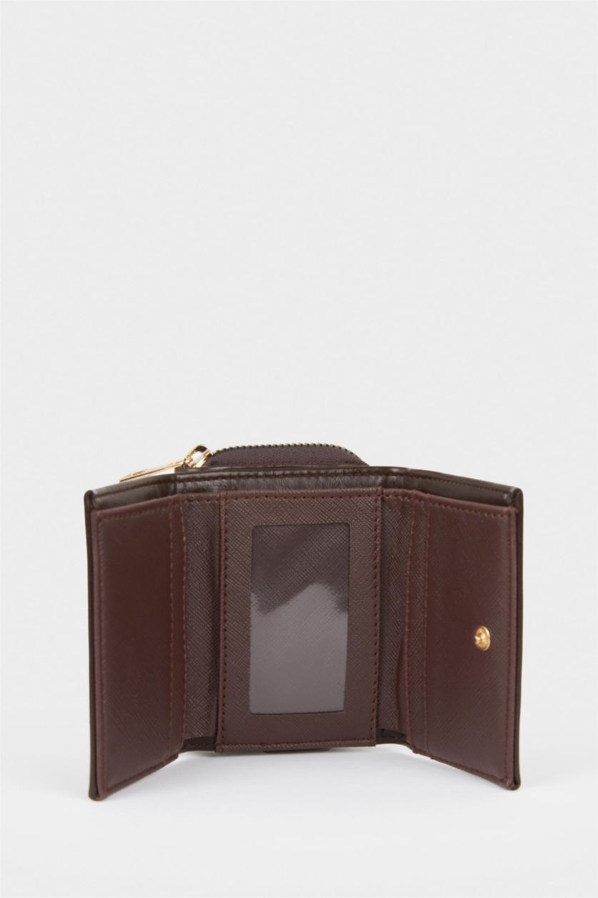 Women Dark Brown Woman Faux Leather Wallets