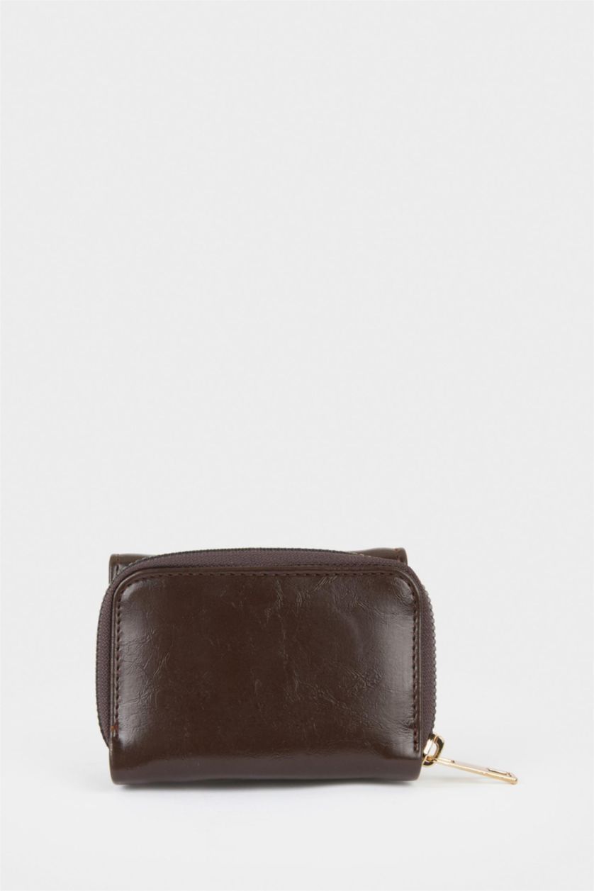 Women Dark Brown Woman Faux Leather Wallets