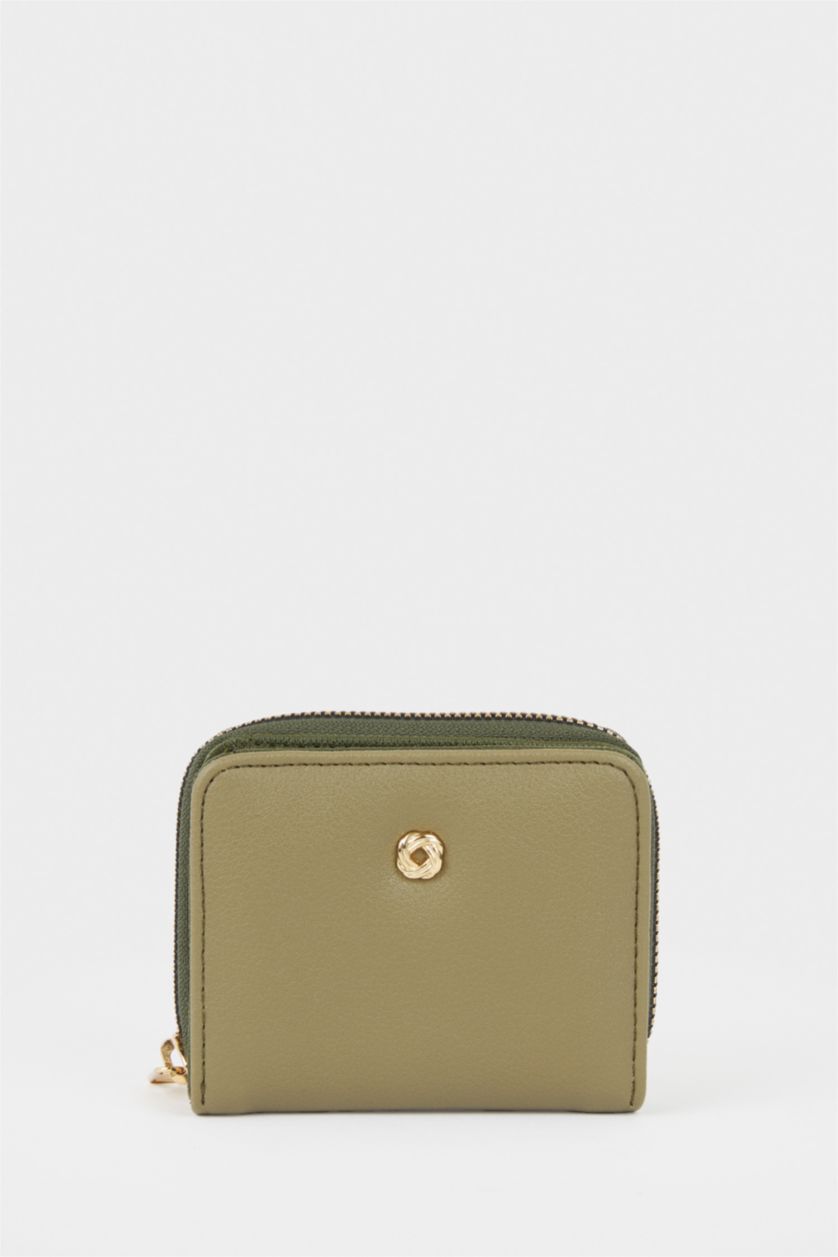 Kadın Haki Kadın Suni Deri Cüzdan