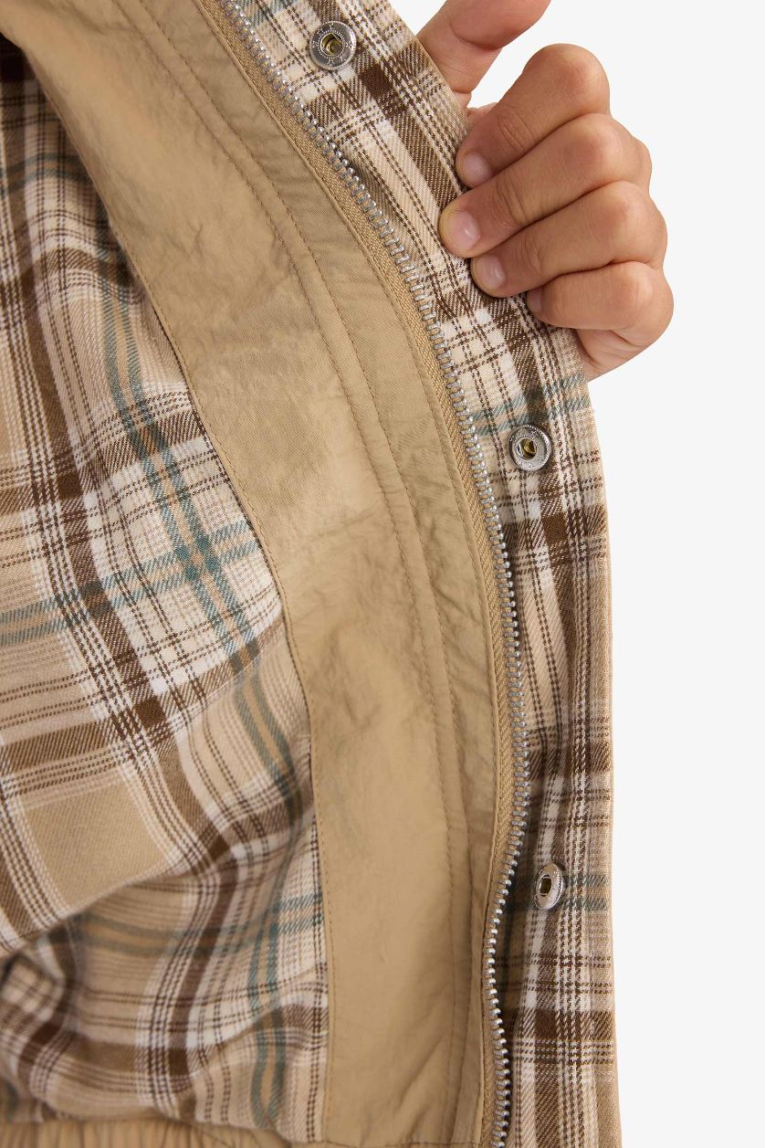 أولادي بني فاتح جاكيت اولادي وتر بروف بياقة عالية مبطن