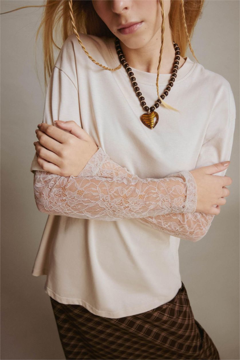 Kadın Mocha Kadın Kalp Detaylı Kolye