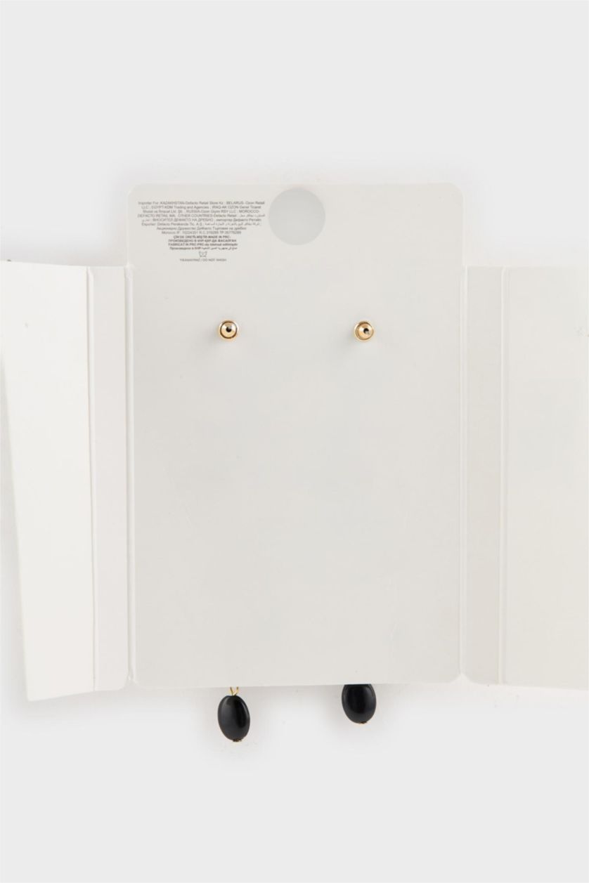 Kadın Mocha Kadın Siyah Sallantılı Küpe