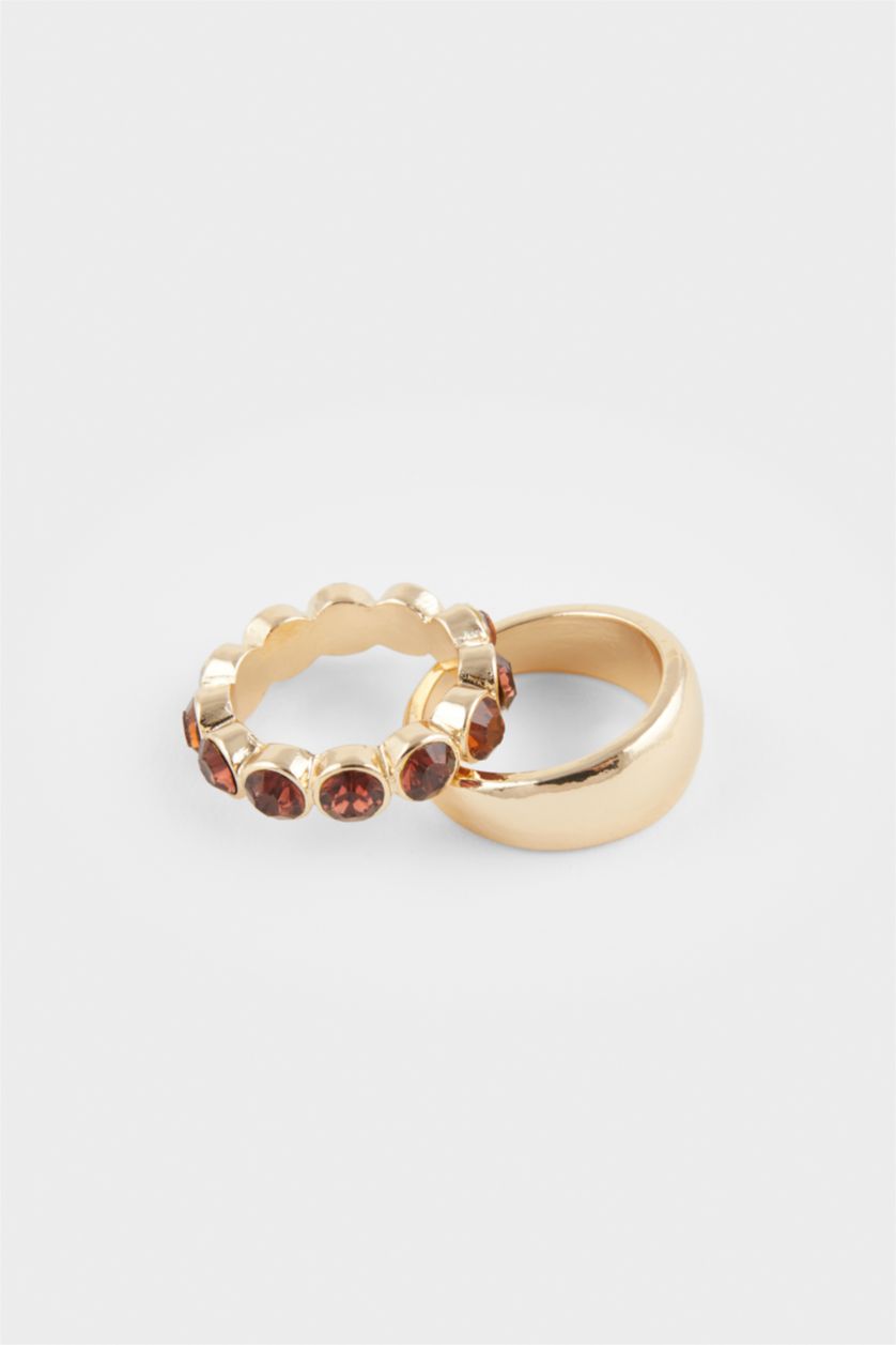 WOMAN Karma Woman 4 Piece Gold Rings